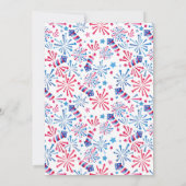 Invitation Feu d'aquarelle 4 juillet premier anniversaire (Dos)