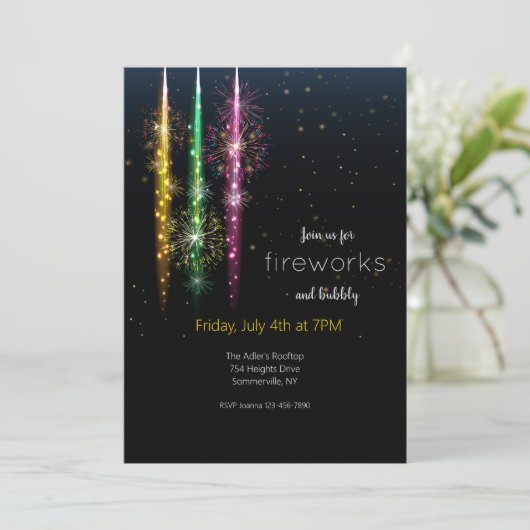 Invitation Feu d'artifice (Debout devant)