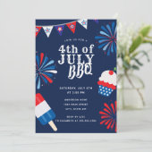 Invitation Feu d'artifice 4 juillet BBQ (Debout devant)