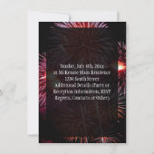 Invitation Feu d'artifice 4 juillet Party/barbecue noir brill (Dos)