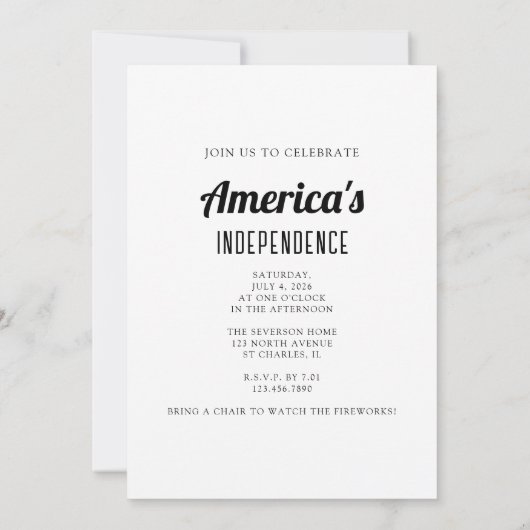 Invitation Feu d'artifice, Amusement et Liberté 250 ans 4 jui (Dos)
