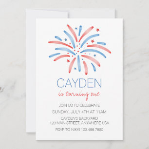Invitation Feu d'artifice Anniversaire du 4 juillet