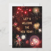 Invitation Feu d'artifice : Bienvenue au Nouvel An ! (Devant)