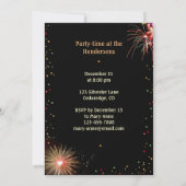 Invitation Feu d'artifice : Bienvenue au Nouvel An ! (Dos)