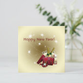 Invitation Feu d'artifice Champagne Confetti Nouvel An Sove P (Debout devant)