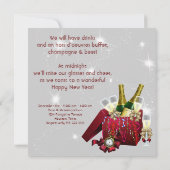 Invitation Feu d'artifice Champagne Confetti Nouvel An Sove P (Dos)