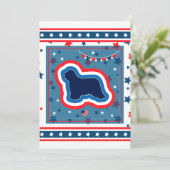 Invitation Feu d'artifice Collie 4 juillet fête du barbecue (Debout devant)