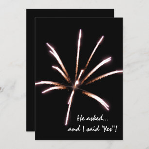 Invitation Feu d'artifice de la Black Summer Engagement Party