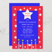 Invitation Feu d'artifice de la fête commémorative et Invitat (Devant / Derrière)