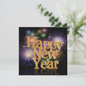 Invitation Feu d'artifice de la fête de la Saint-Sylvestre In (Debout devant)