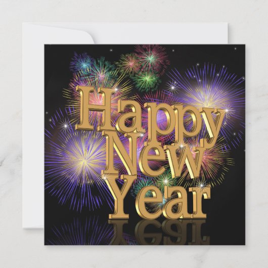 Invitation Feu d'artifice de la fête de la Saint-Sylvestre In (Devant)