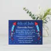 Invitation Feu d'artifice de la Glittery Rocket 4 juillet Inv (Debout devant)
