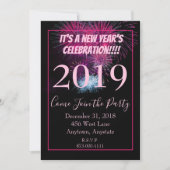 Invitation Feu d'artifice du Nouvel An (Devant)