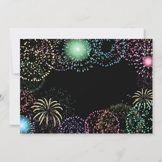 Invitation Feu d'artifice du Nouvel An (Dos)