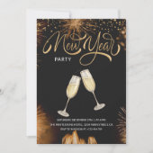 Invitation Feu d'artifice du Nouvel An (Devant)