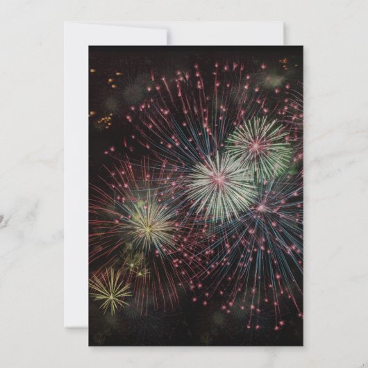 Invitation Feu d'artifice du Nouvel An (Dos)