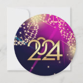 Invitation Feu d'artifice du Nouvel An 2024 (Devant)