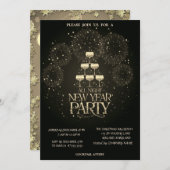 Invitation Feu d'artifice en verre de Champagne Compagnie de  (Devant / Derrière)