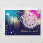 Invitation Feu d'artifice et compte à rebours fête de la veil (Devant)