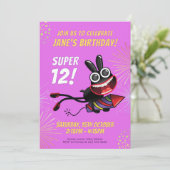 Invitation Feu d'artifice flamboyant Blast d'anniversaire (Debout devant)