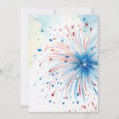 Invitation Feu d'artifice I Elegant Quart Juillet (Dos)