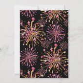 Invitation Feu d'artifice pastel aquarelle, Anniversaire (Dos)