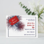 Invitation Feu d'artifice patriotique pour le Jour du Mémoria (Debout devant)