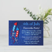 Invitation Feu d'artifices de cireur Rocket 4 juillet Invitat (Debout devant)