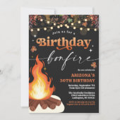 Invitation Feu d'automne moderne Anniversaire, Feu de feu de (Devant)