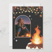 Invitation Feu d'automne moderne Anniversaire, Feu de feu de (Dos)