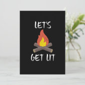 Invitation Feu de camp en plein air (Debout devant)