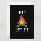 Invitation Feu de camp en plein air (Devant / Derrière)