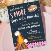 Invitation Feu de camp S'more Fille Amusement S'mores Copines