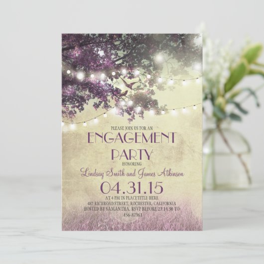 Invitation Feu de fiançailles des inséparables (Debout devant)