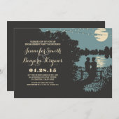 Invitation Feu de fiançailles romantique (Devant / Derrière)