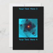 Invitation Feu de glace. Art Fractal. Bleu. (Dos)