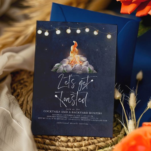 Invitation Feu de jardin moderne, soirée toast