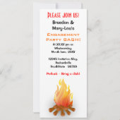 Invitation Feu de joie et barbecue barbecue de bière (Dos)