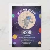 Invitation Feu de l'espace Galaxy Anniversaire de la fête de  (Devant)