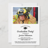 Invitation Feu de lutte contre l'incendie Academy Grad Photo  (Dos)