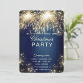 Invitation Feu de Noël d'entreprise pétillant (Debout devant)