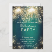 Invitation Feu de Noël d'entreprise pétillant (Devant)