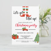 Invitation Feu de saut laide fête de Noël Père Noël (Debout devant)