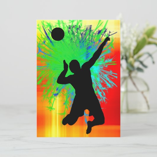 Invitation Feu de service de bal Volley (Debout devant)