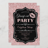 Invitation Feu de sortie - Black Rose Gold (Devant / Derrière)