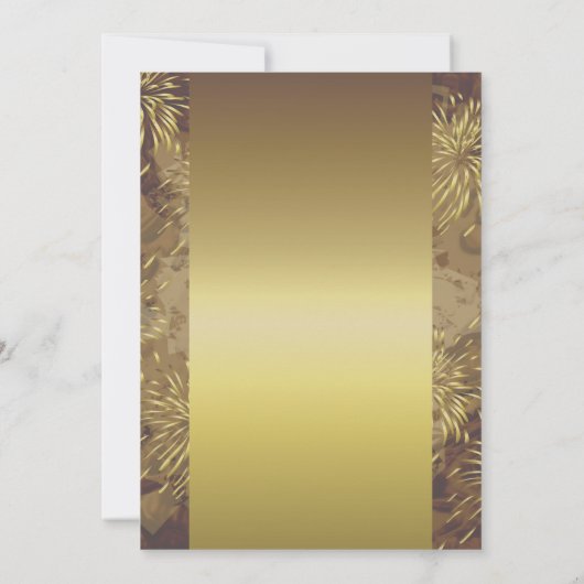 Invitation Feu d'Mariage d'or (Dos)