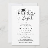 Invitation Feu lumineux Script Photo Graduation Party (Devant)