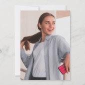 Invitation Feu lumineux Script Photo Graduation Party (Dos)