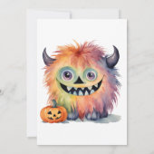 Invitation Feu Monster Halloween Costume Party (Dos)