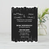 Invitation Feu noir et blanc (Debout devant)